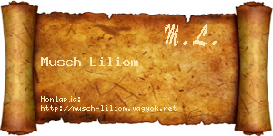 Musch Liliom névjegykártya